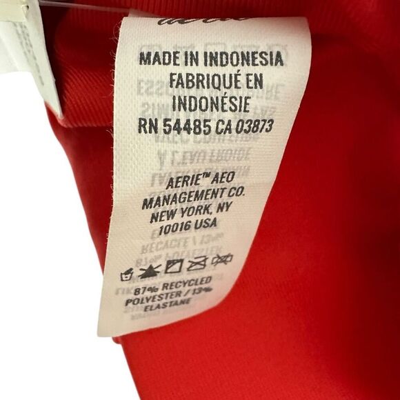 Aerie Bandeau Bikini Top Orange size Small NEW - Picture 7 of 7